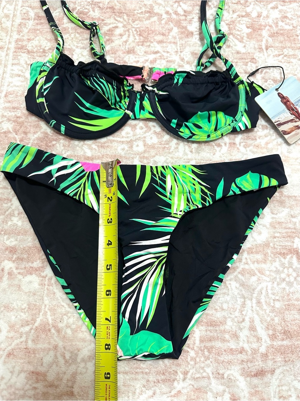 NWT 🌴SET Tropical Print Underwire Bikini - Picture 10 of 13